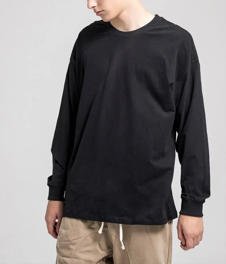 Unisex men women tee shirt 100%cotton no name long sleeve t shirt with whole color