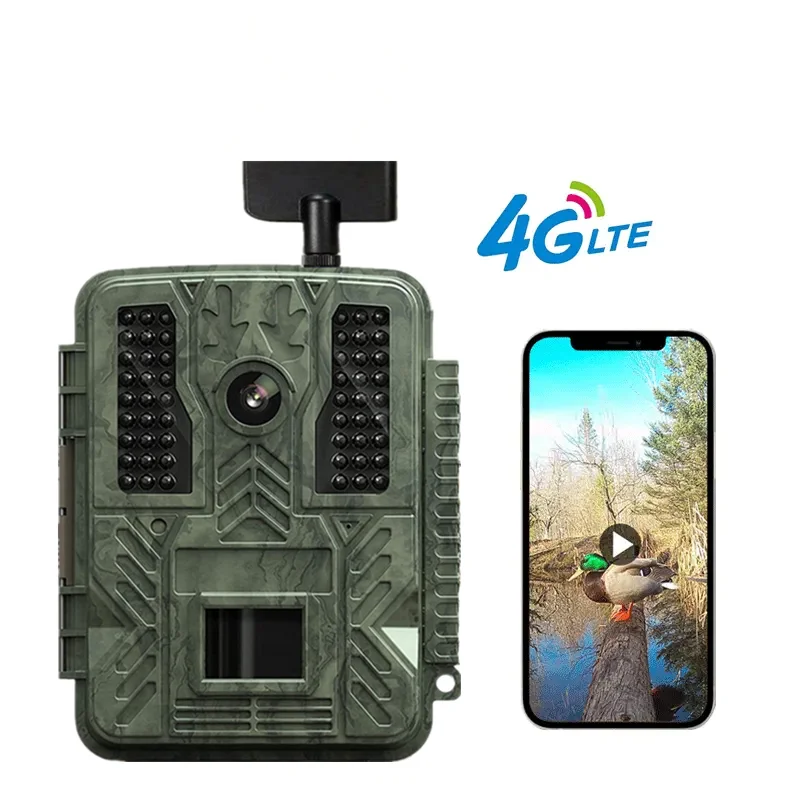 Durable Trail Camera 1080P Waterproof 4G LTE Hunting Game Camera With Night Vision And Motion Activated Videos