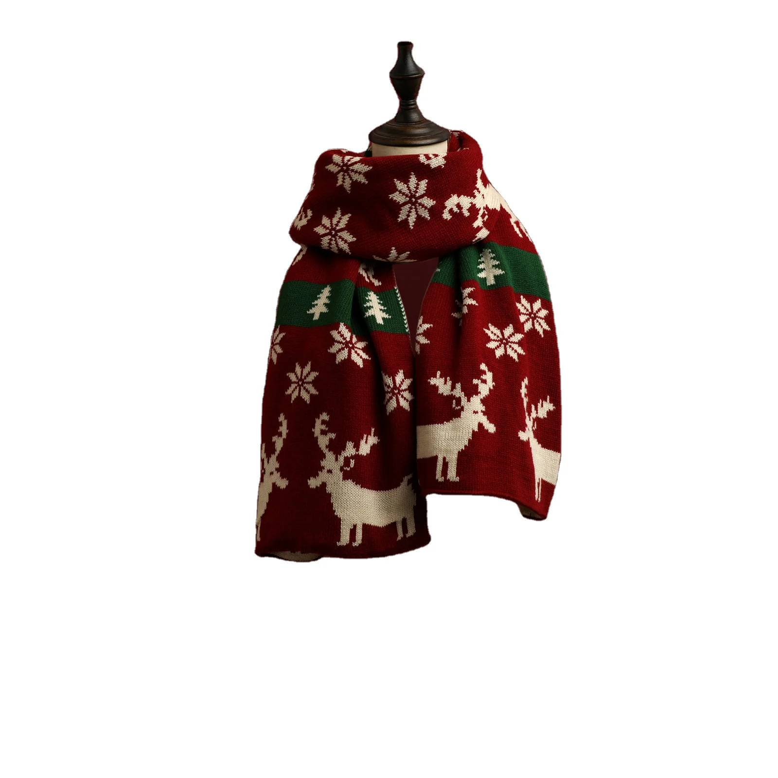 Latest Fashion Knitted Scarf Warm Winter Wear Christmas Gift Scarf Women