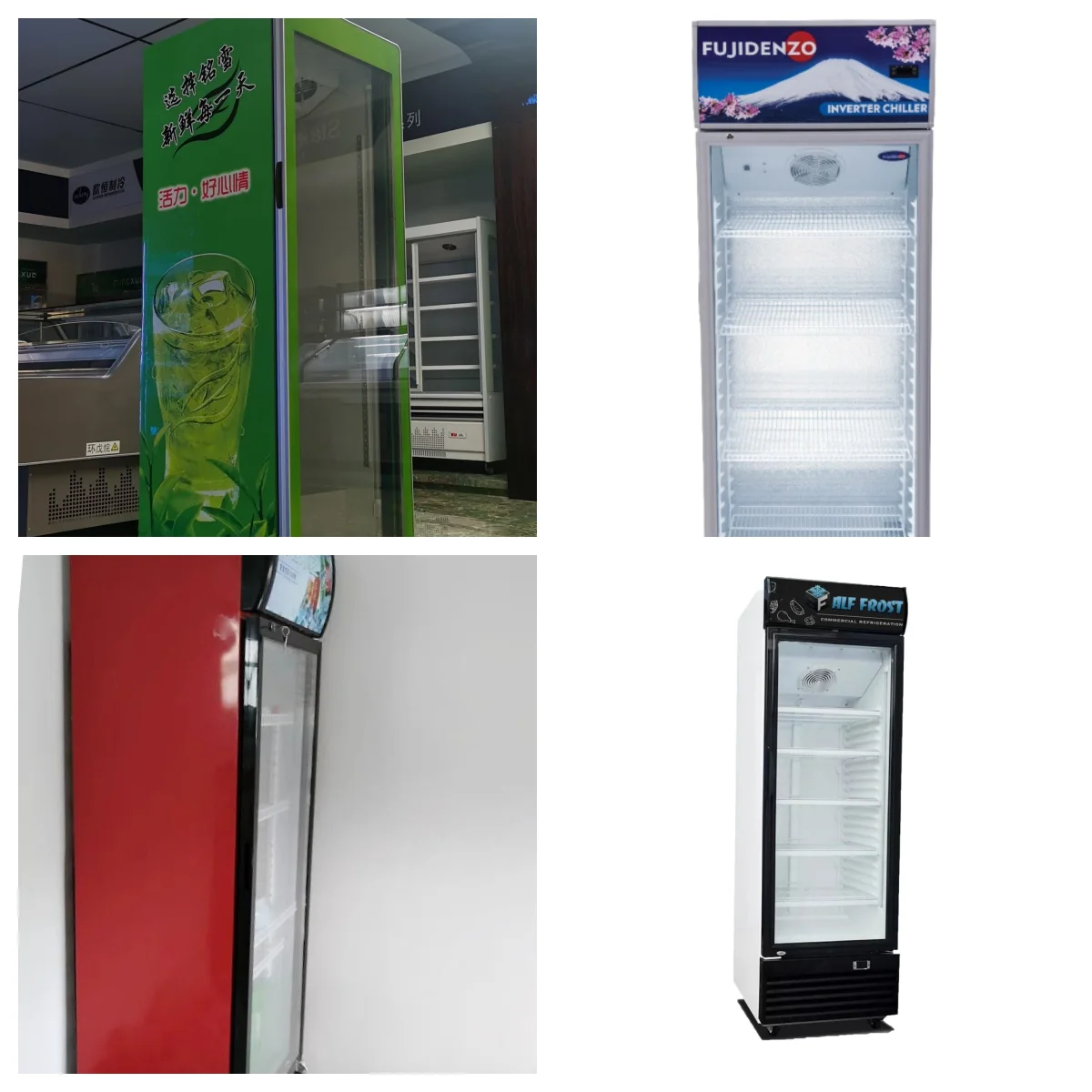 good quality pepsi cola Commercial beverage upright glass display showcase freezer cooler freezing refrigerator chiller