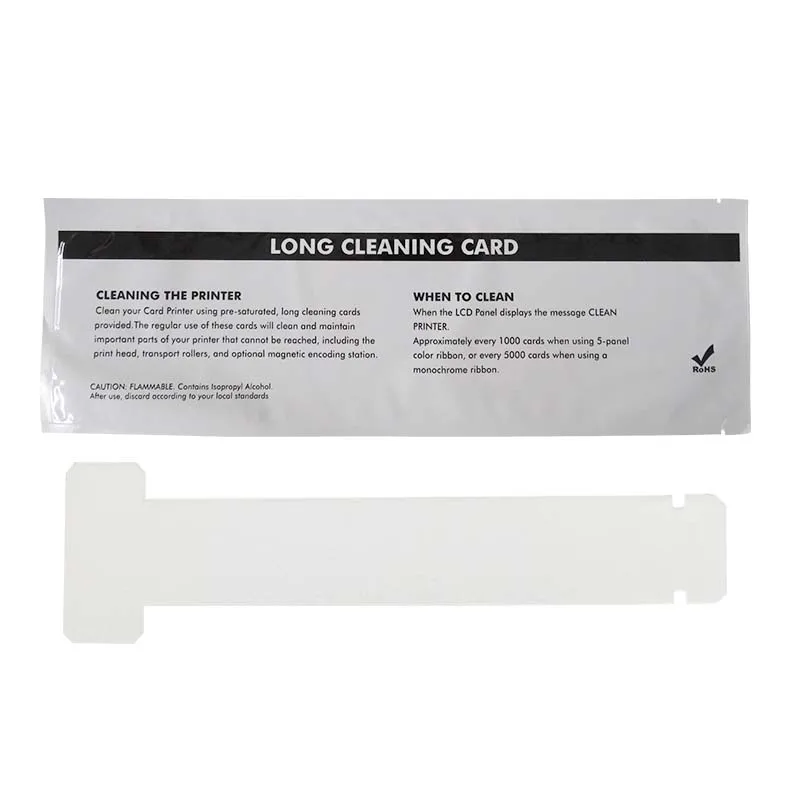Карта для Очистки Принтера oem длинные Чистящие Карты для принтера zebra P110i P110m и P120i