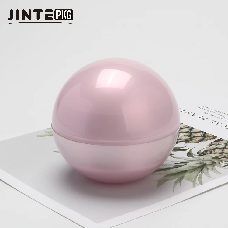 Luxury Ball Shape Jars Pink  Ball Acrylic Cream Jars Cosmetic Acrylic Cream Container 15g 30g 50g Eye Serum Eye Rich Essence