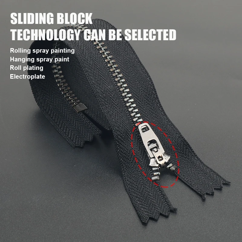 OCO Factory Custom Closed End Zipper Y Teeth #4.5 Yg Slider Black Metal Brass Gold Yg Zipper Pants Jeans Zipper Ro