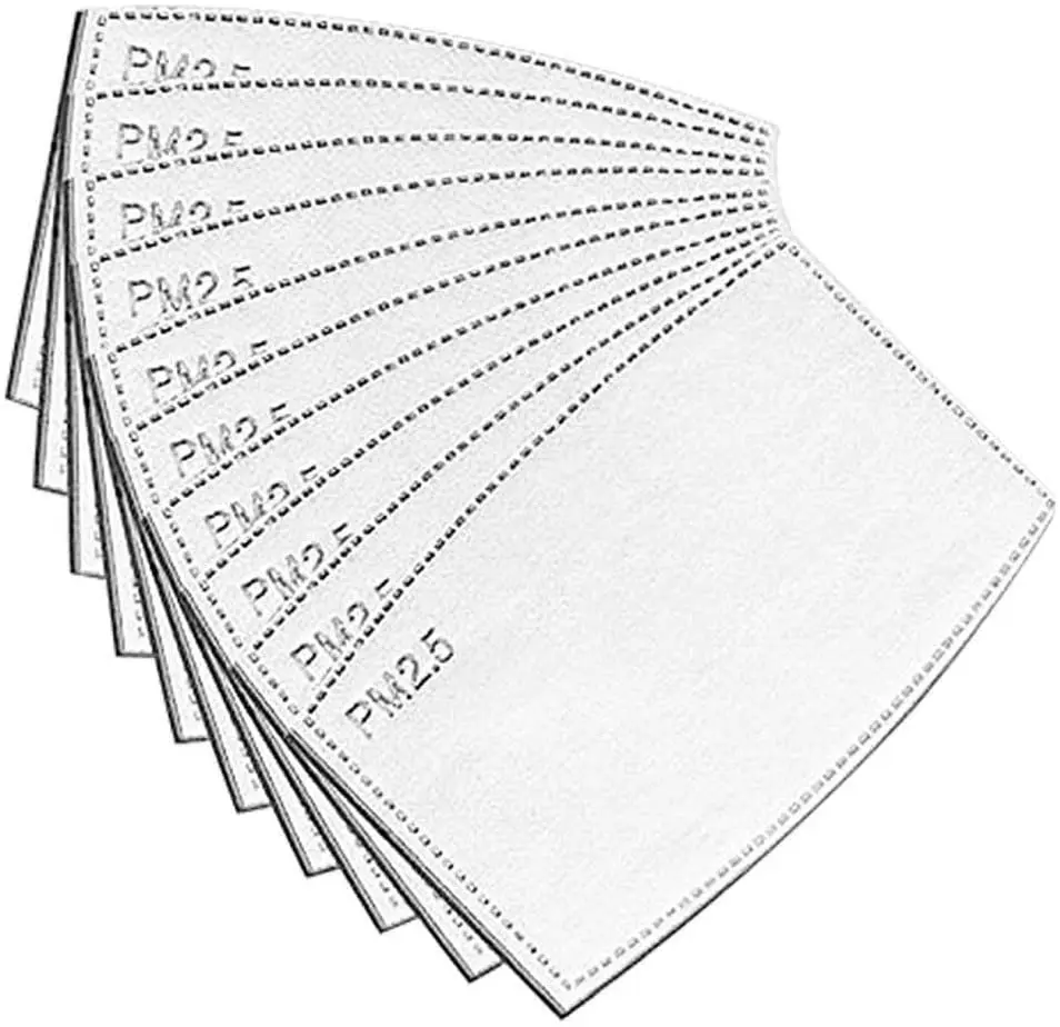 Factory direct disposable breathing anti haze dust replaceable 5 layer pm 2.5 activated carbon facemask filter