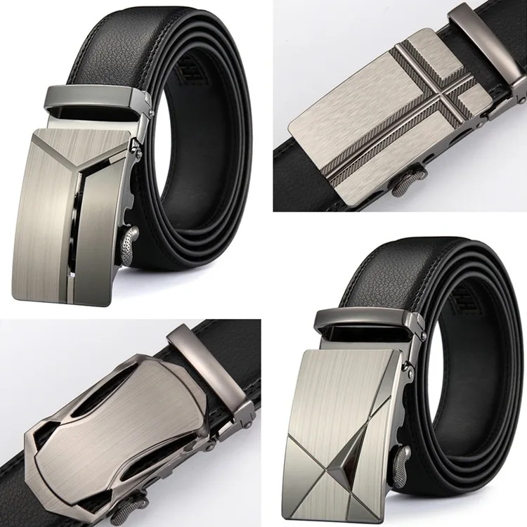 Luxury Men Automatic Buckle Belts Cowhide Leather Waist Strap Belt Male High Quality Jeans Men Waistband For Trousers