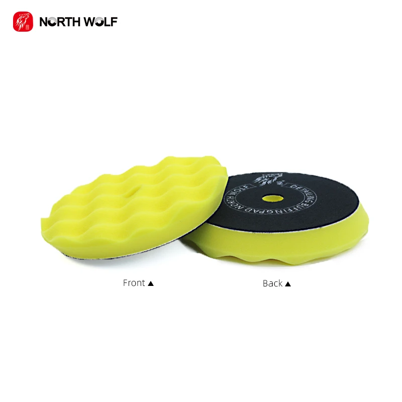 North Wolf 6 inch Polishing Pad Yellow Cutting Pad Car Polishing and Buffing Pad