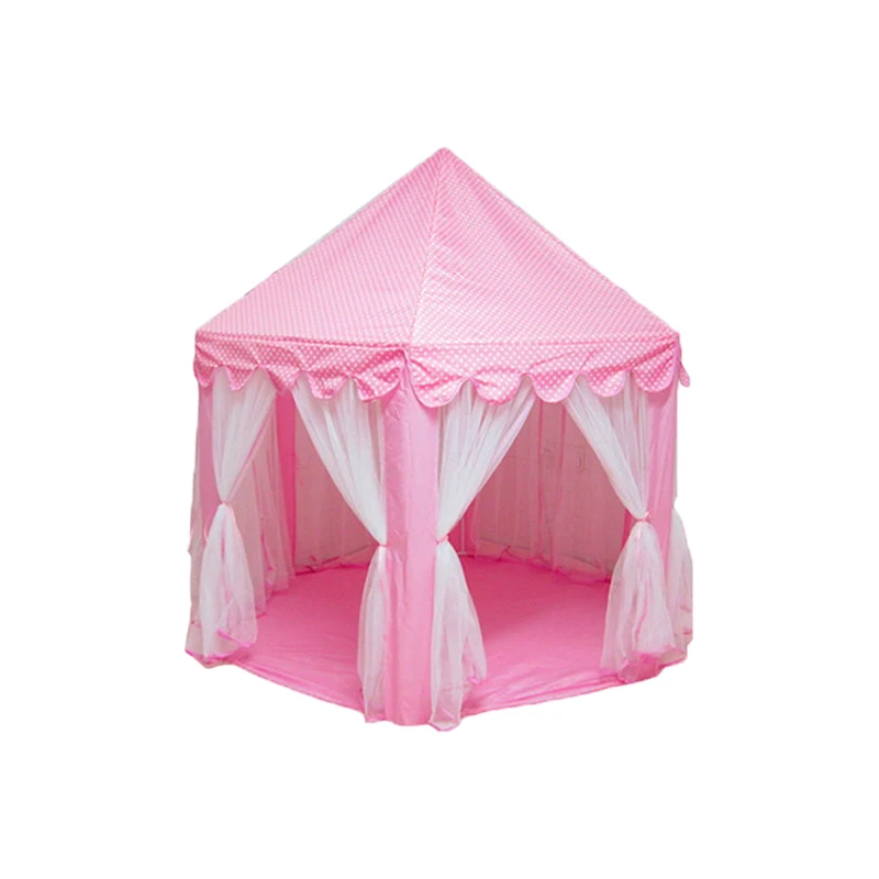
hexagon foldable teepee tent with mat indoor outdoor for kids 