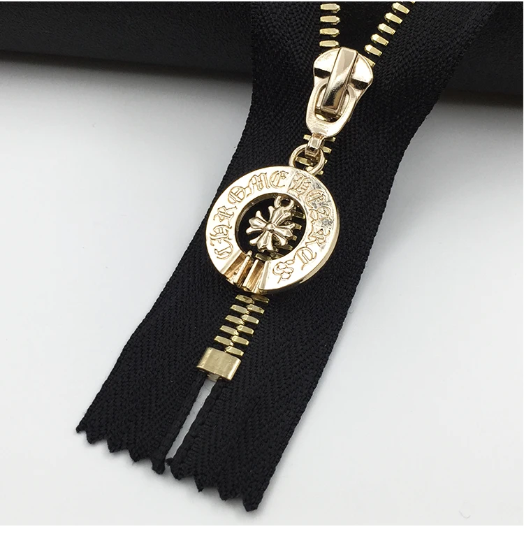 No. 5 zipper Corn teeth real copper zippered long clothes open tail zipper