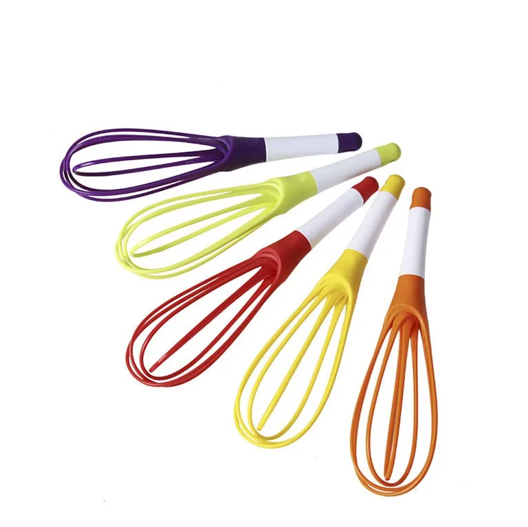 Ручной пластиковый взбиватель для яиц, двухцелевой пластиковый складной миксер, гаджет для выпечки, венчик для яиц