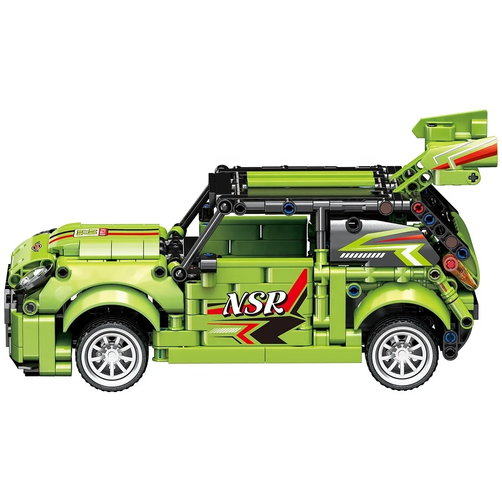 Pull Back Sports Car Kit Car Model Diy Game Building Blocks Racing Car Small Particle Brick Supercar