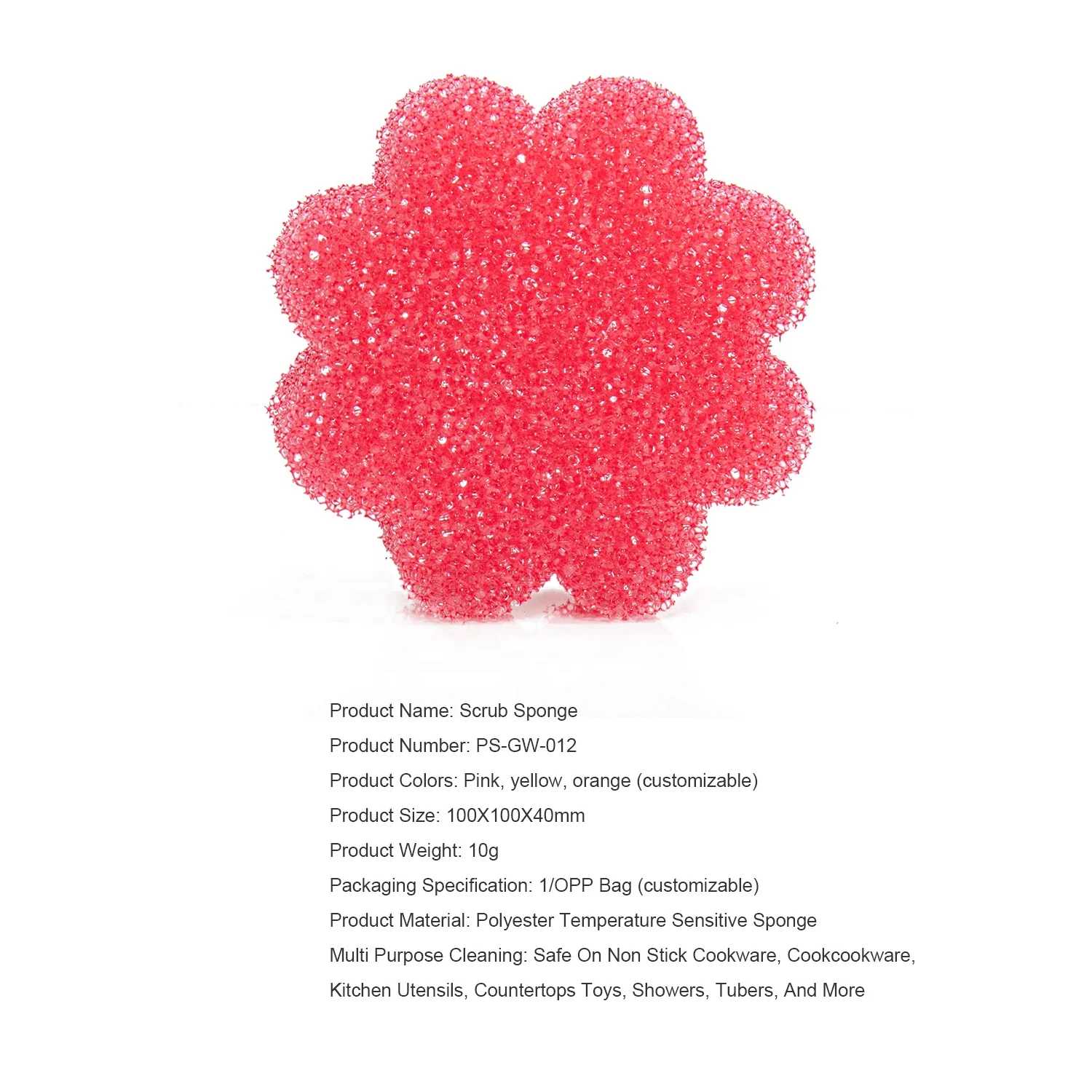 2024High Quality  Dishwashing sponge Scrub sponge kitchen products Sponge Scouring Pads