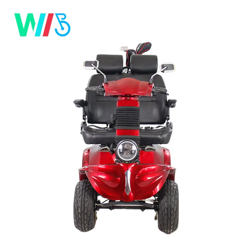 Outdoor 4-Wheel 2-Person Elderly Electric Scooter 2000W Power with 60V Voltage Disabled Handicapped Mobility Scooter Seniors