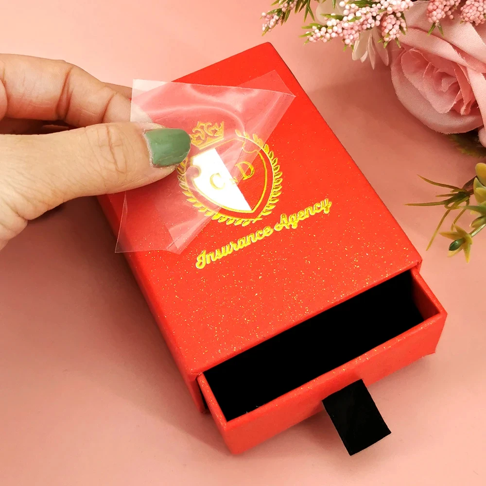 Metal Transfer Stickers Custom Label  Cold Transfer Logo Printing Label Transfer Separation Sticker for Paper Box