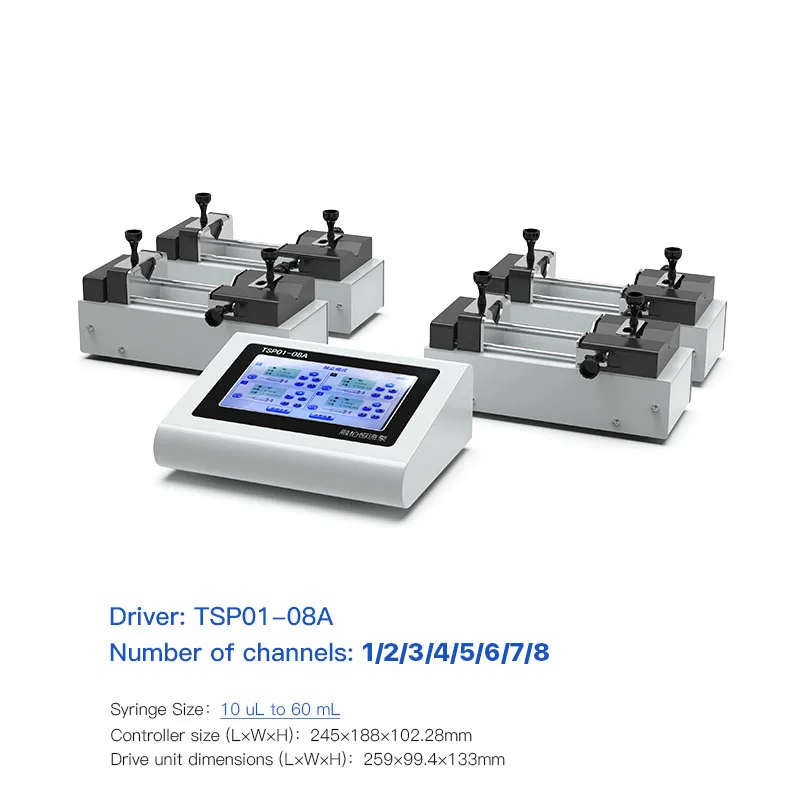TSP01-08A Split laboratory injection pump, eight-channel independent control, precision microfluidic micro-injection