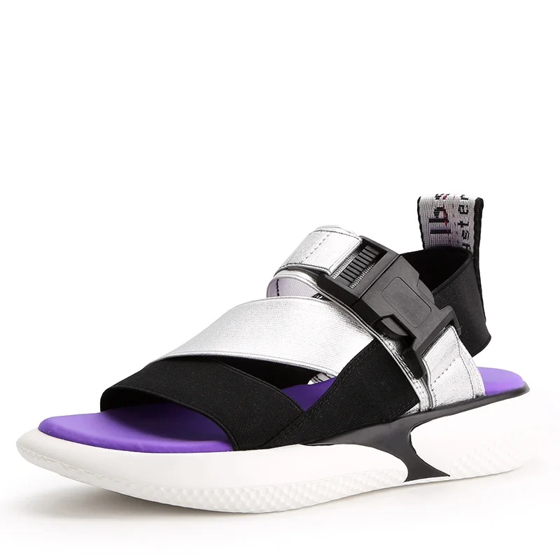 Летние женские сандалии на толстом каблуке, удобные повседневные женские сандалии-желе на плоской подошве