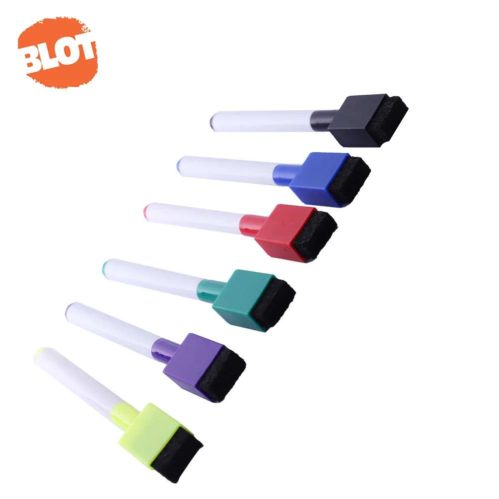 BLOT BCHB80010 6pcs Magnetic Whiteboard Marker Pen With Felt Head