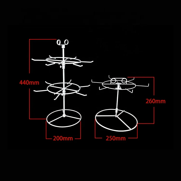 RUIMEIXIN 2 Tier  Countertop Spinning Wire Rack For Retail Store,Battery rack,Metal Rotating Jewelry Organizer, Keychain Rack