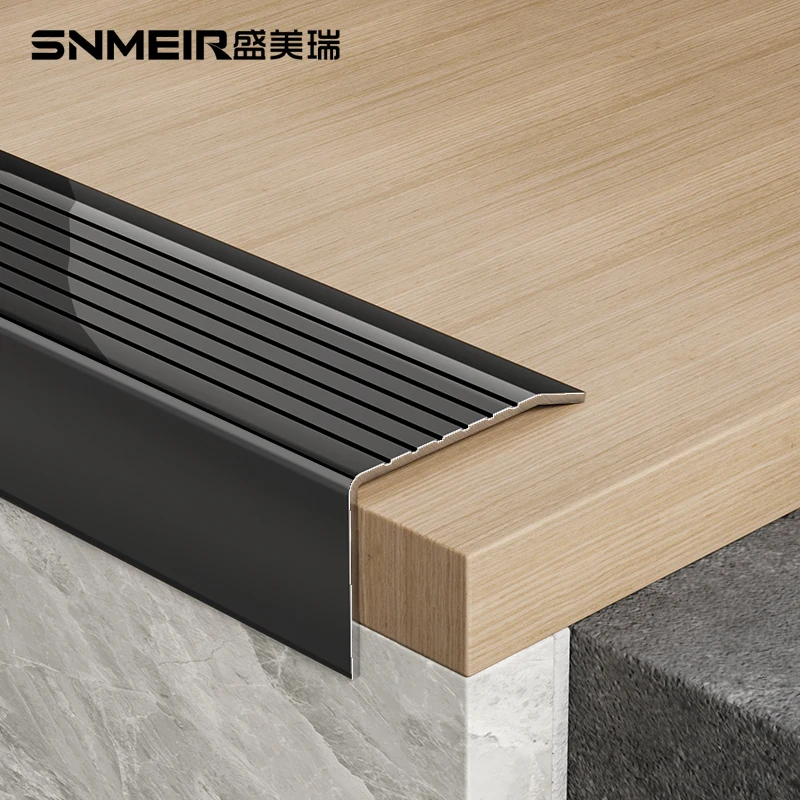 Foshan Factory Hot Sale Stainless Steel Stair Strip Nosing Strips For Stairs Easy Installation OEM Anti Slip Stair Nosing
