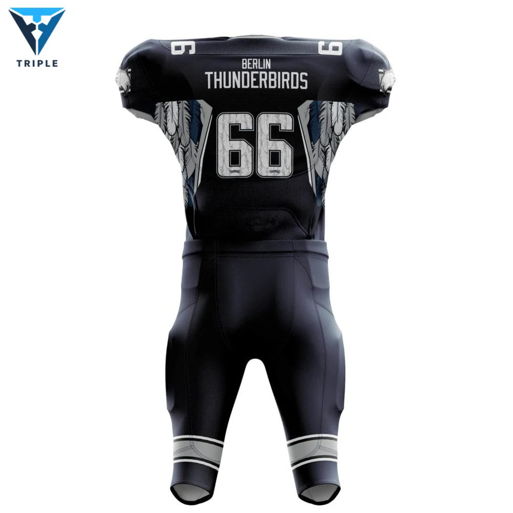 Professional customized team american football uniforms wholesale actual combat reversible american football jersey