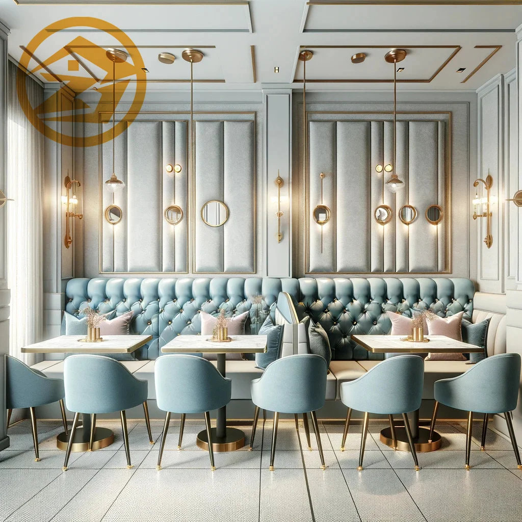 Wholesale modern fast food dinning room cafe shop furniture dining table and chairs set for restaurant