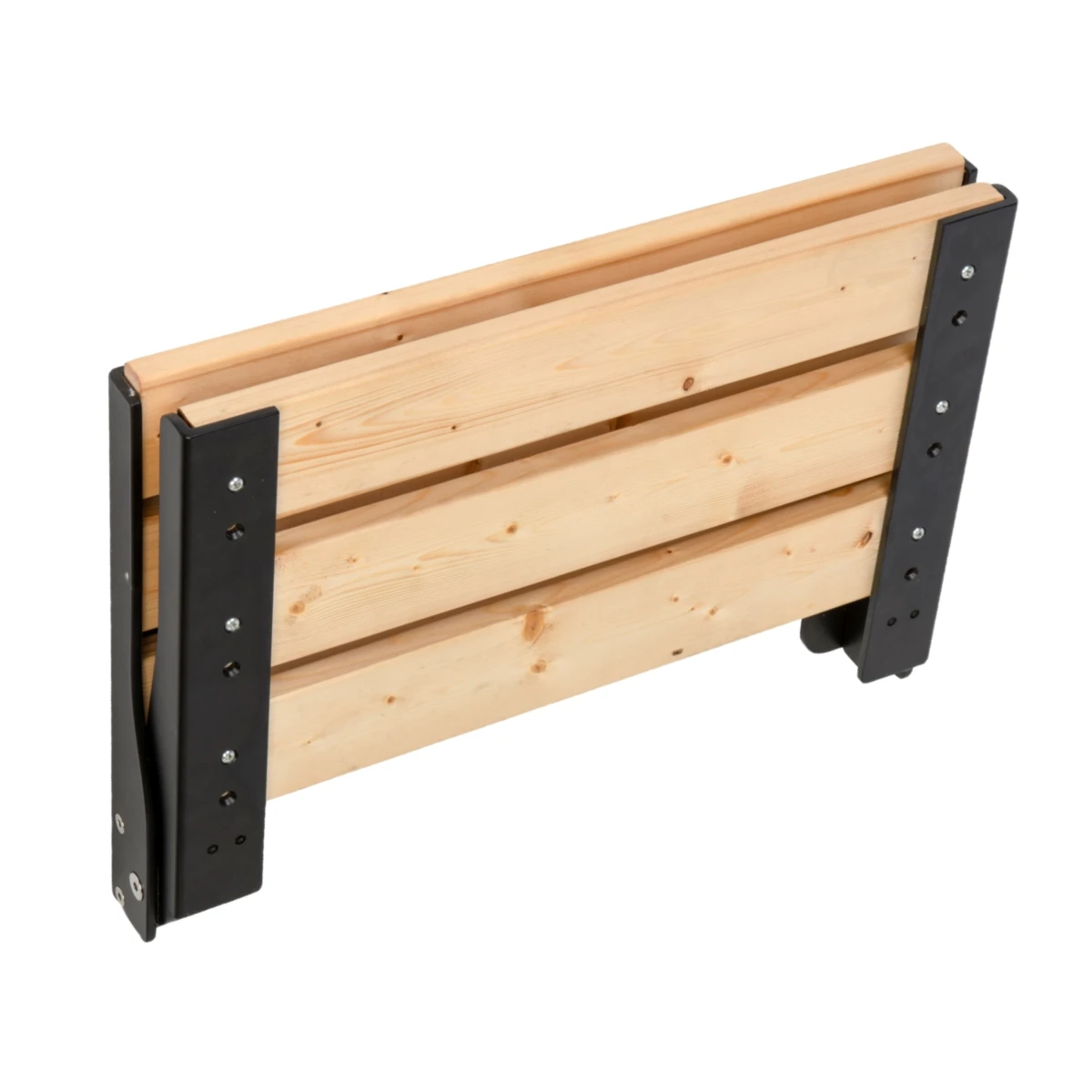 Modern U-Shaped Wall-Mounted Teak Stool Shower Seat and Folding Bench with Wooden Silhouette for Bathroom