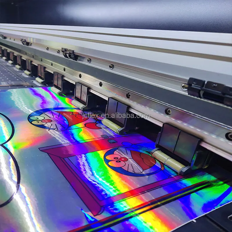 Guangzhou Stretchable PVC Material Laser Self Adhesive Holographic Film Roll Vinyl