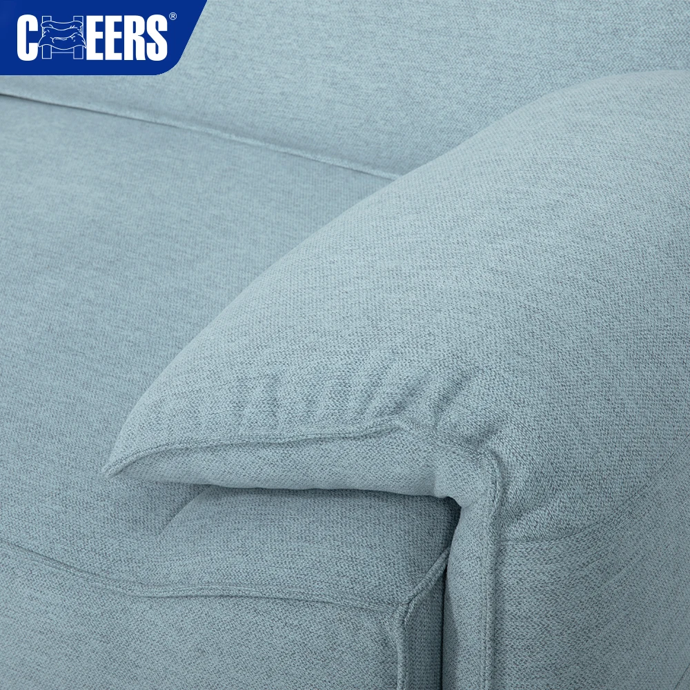 Manwah Cheers Knitted Fabric New Design Multi-functional 3 Seat Living Room Electric Sofa Bed