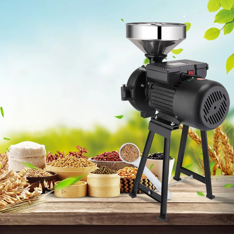 Household Grain Pulverizer Price Corn Disk Mill Cereals Grinding Machine