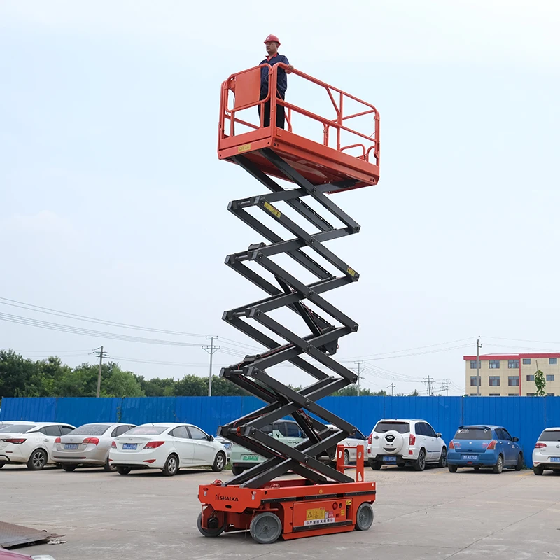 Portable Scissor Lift Elevator Movable Hydraulic Aerial Lifting Platform GTJZ-10