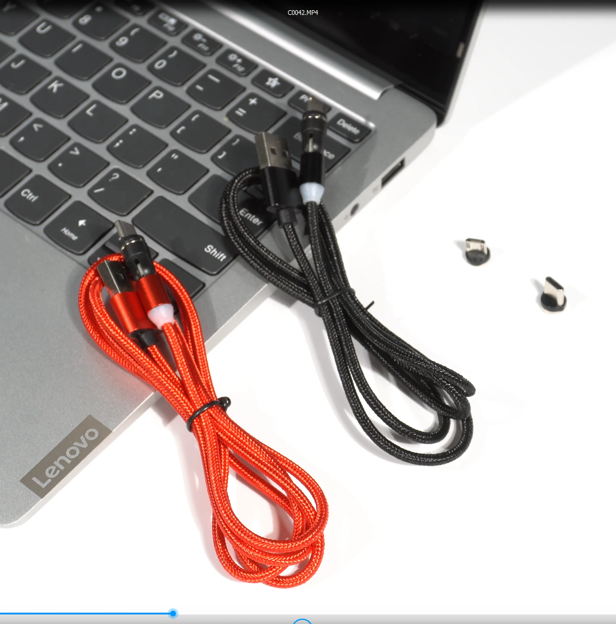 540 rotating magnetic usb cable micro type c USB 2.4A fast charge 3 in 1 540 magnetic charging cable for phone