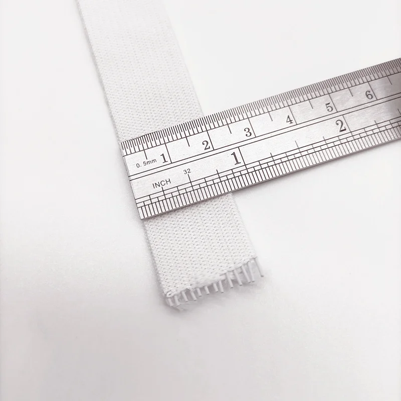 Multi-width white elastic tape black knitted elastic webbing Used for sewing garments and shoes