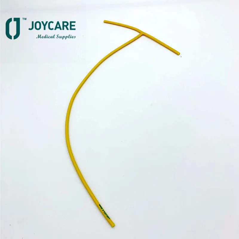  Silicone coated T-shape latex drainage tube for single