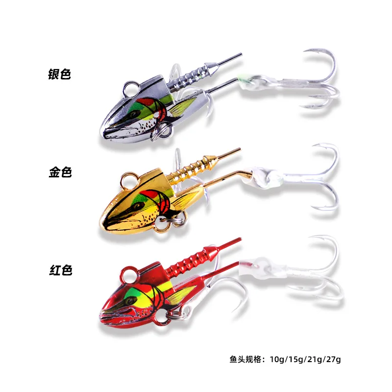 Jetshark 10/14/21/27g 8 видов цветов ПВХ мягкие приманки рыболовные искусственные Jig Head рыбы для рыбалки блесны на удочку