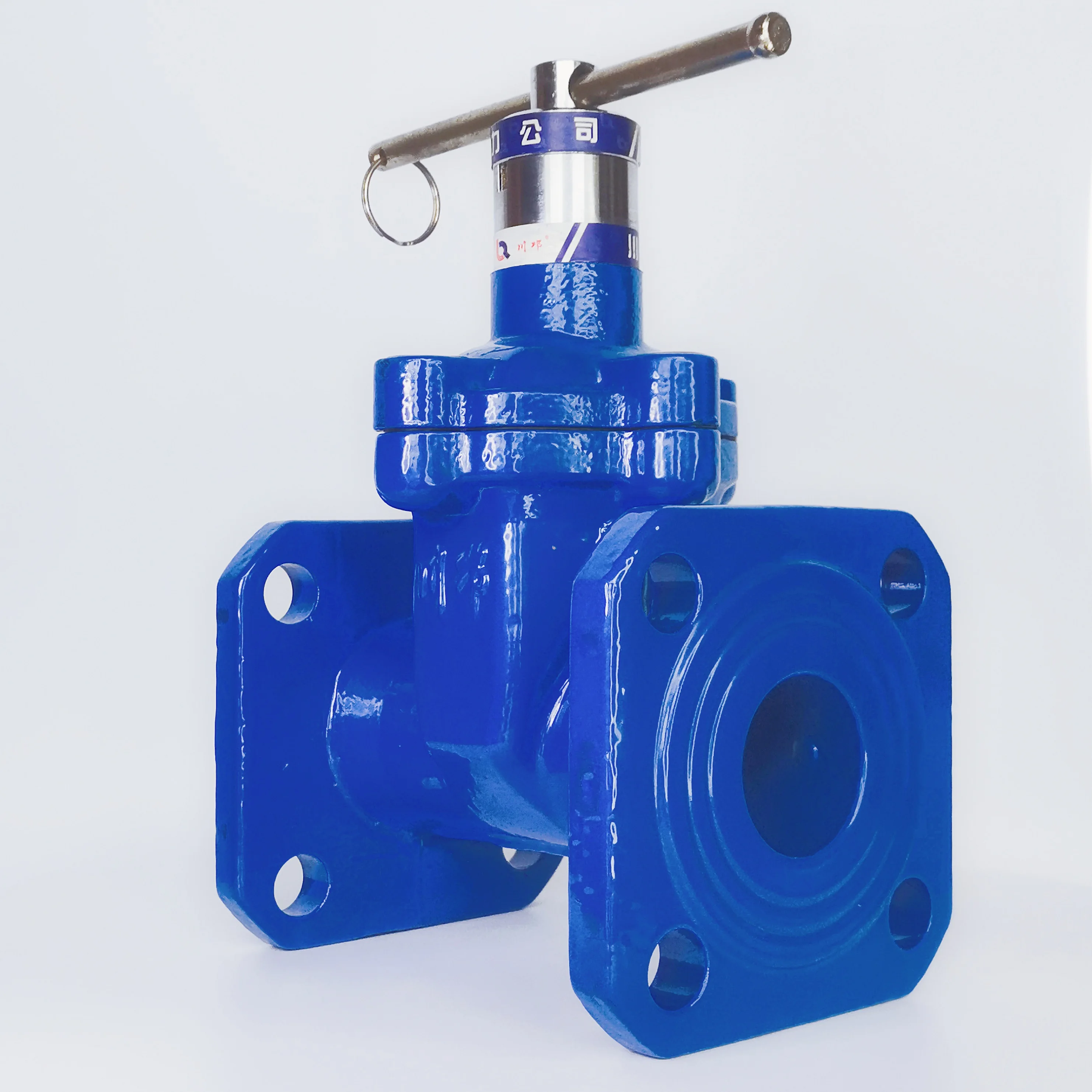 Smart valve soft sealing water valve ductile iron with lock head and opened by professional tools in front of the meter