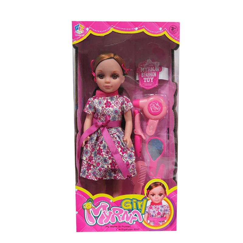 Lovely baby doll lifelike girl doll toys with plastic beauty play set accessory