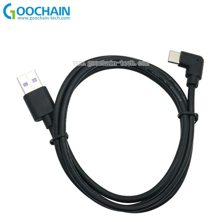 Кабель USB C под прямым углом 90 градусов быстрое зарядное устройство A на Type совместимое с Samsung Galaxy S10 S9