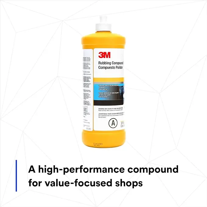 3M Rubbing Compound, 05973, 1 qt (32 fl oz/946 mL), 6 bottles per case