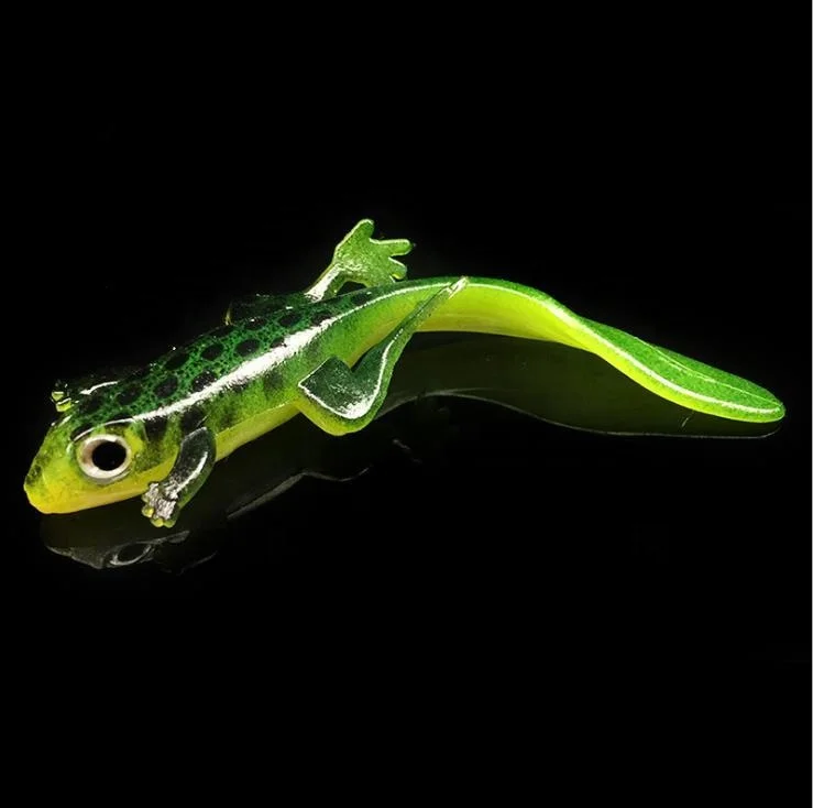kmucutie 7.5cm 3g Silicone soft salamander with lead hook Luya Soft Bait lizard simulation Soft Bait