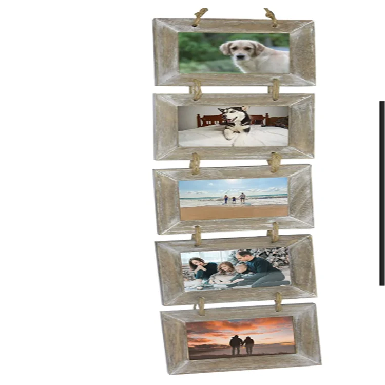 Elegant appearance concise rustic hanging decor wooden picture frame a4