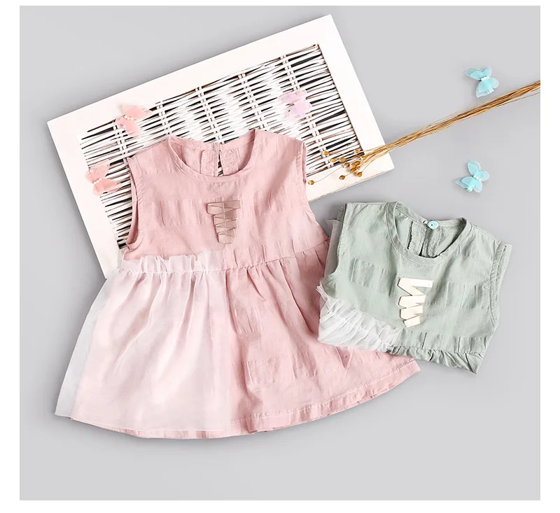 
2021 Kids Baby Girl Cotton Dresses Summer Children Clothes with Print for Toddler Girls clothing sets 