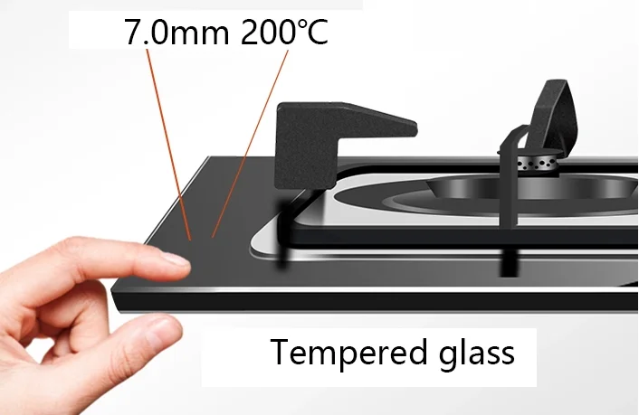 2 Burner Black Glass Top Gas Cooker Freestanding Table Gas Stove