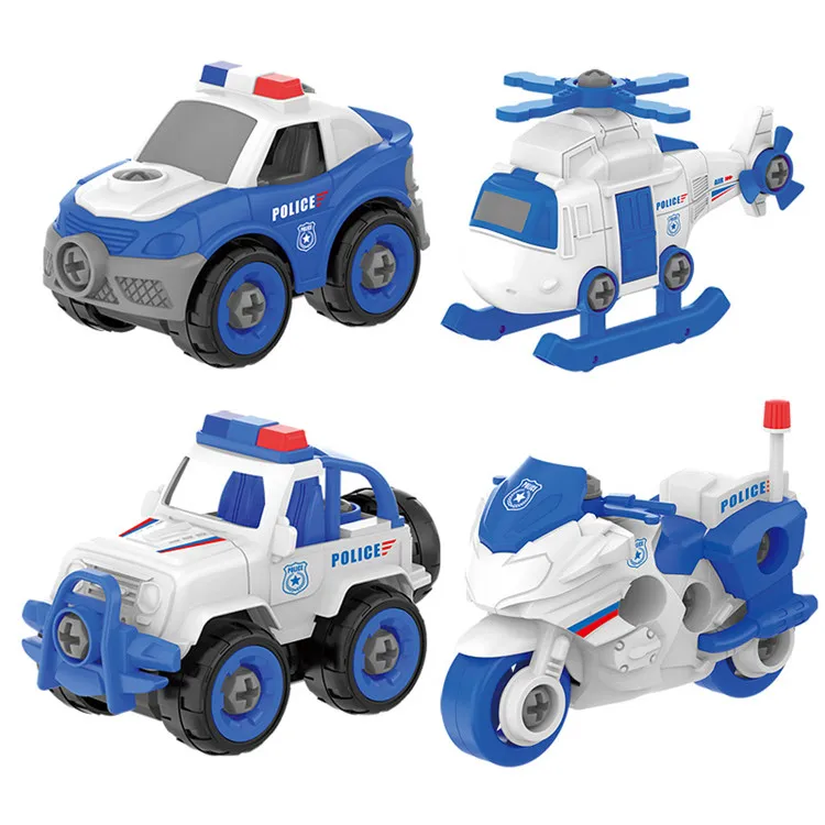 
Kids educational other police car toys screw diy truck assemble toy 