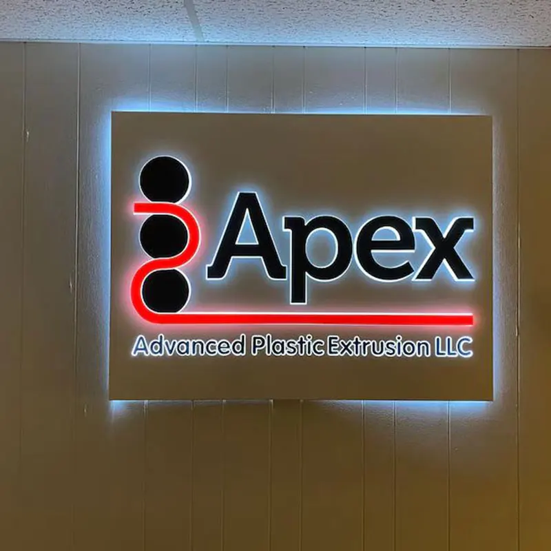 Outdoor Light Box Push Through Halo Lettering Letters Logo Illuminated Raised Letter Led Light Up Sign Custom