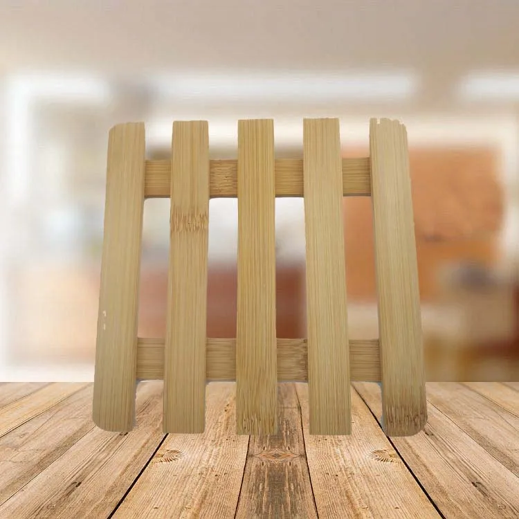 Household Tabletop Protector High Temperature Resistant Bamboo Tabletop Heat Insulation Pad Non-Slip Kitchen Pot Plate
