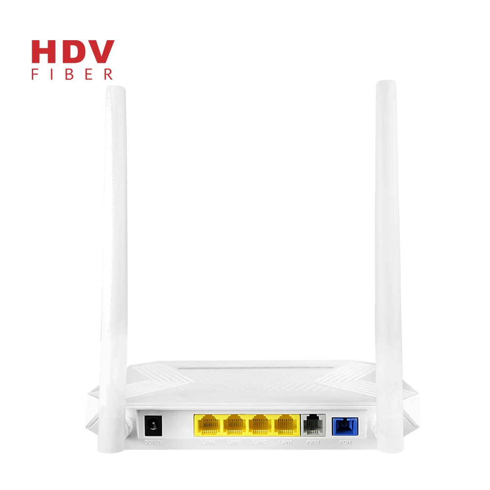 Shenzhen Manufacturer 1GE  3FE  1POTS  2.4G WIFI 2 Antenna FTTH FTTX Fiber Equipment  XPON GPON EPON moden onu
