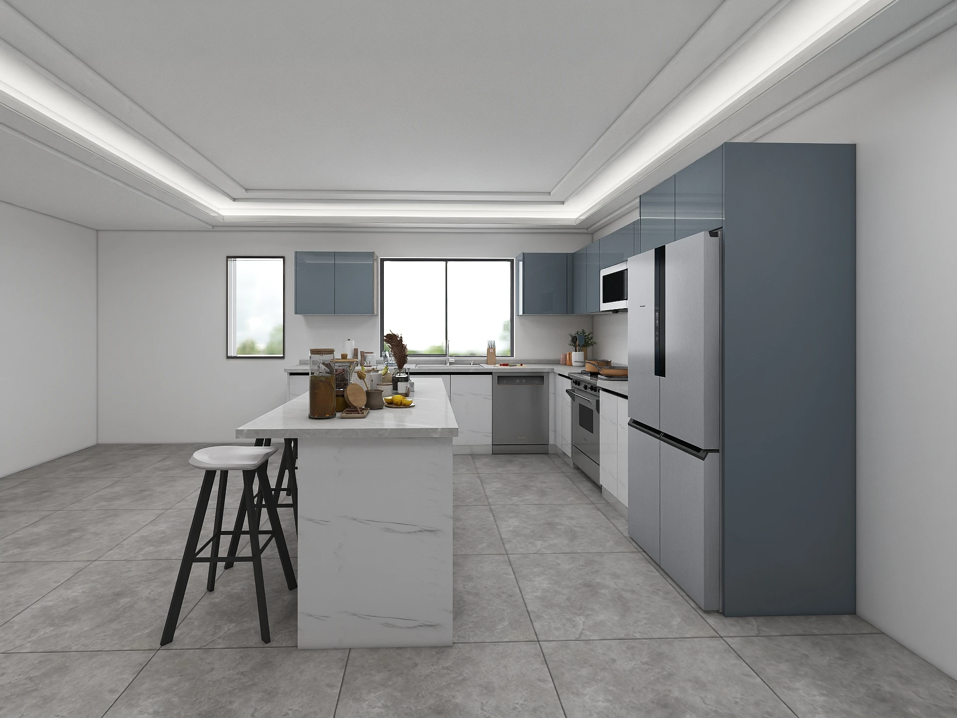 Apartment Modular White Kitchen Furniture Design Kitchen Cabinets Metal Kitchen Cabinet Modern Design