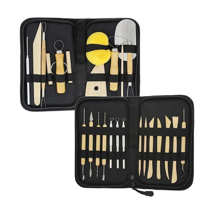 Arts Tools Risen Art Materials And Tools 26 Piece Pottery Clay Carving Tool Set Boxes Essential Art For kids