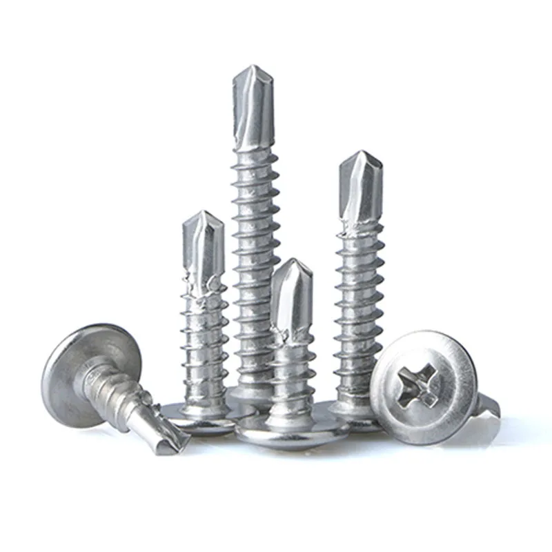 5.5mm B8 B8M B8T A453 GR660 A286 18-8 Stainless Steel Phillips Drive Flat Head Round Head Self Drilling Roofing Screw DIN7504