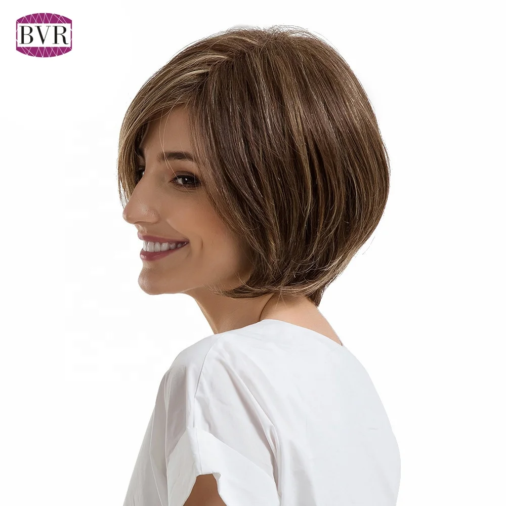
BVR High quality wig vendor original wavy ombre human blended hair wig for women 