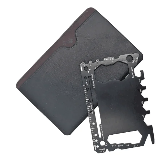 Небольшой объем 46 в 1 из нержавеющей стали инструмент для выживания бумажник многофункциональный открывалка открыток карт